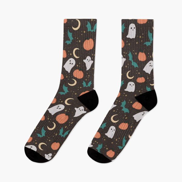 Item preview, Hand Drawn, Cozy and Cute Halloween Ghosts, Bats, and Pumpkins designed and sold by Nihbs.