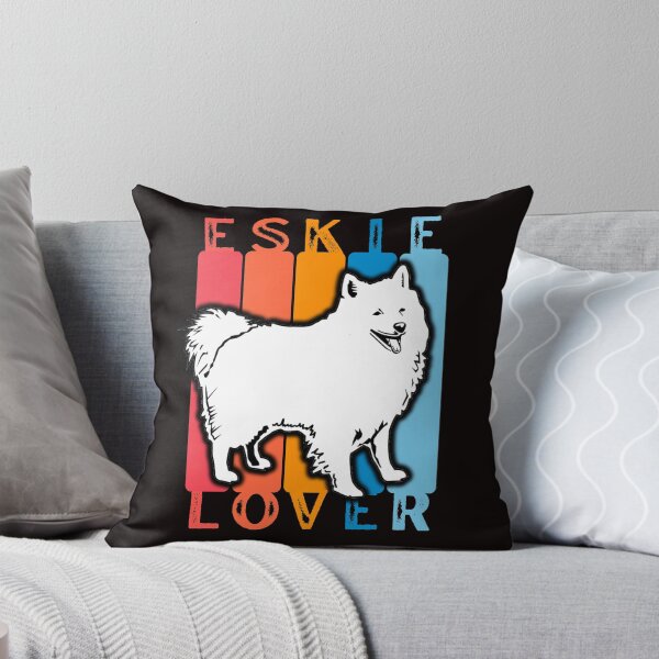 Item preview, Eskie Lover American Eskimo Dog Breed Colorful Retro Stripes designed and sold by The Masked Designer.