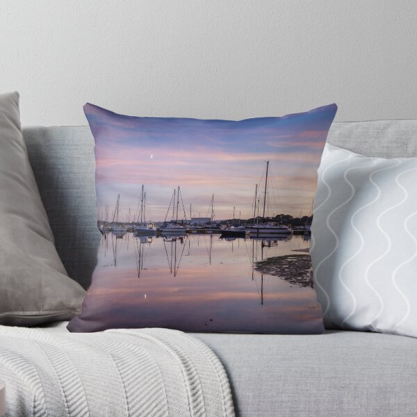 Folly Reach Sunset Throw Pillow