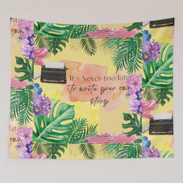 Item preview, Art Work Quotes "never too late" Summer vibe designed and sold by aubreyjacobs.