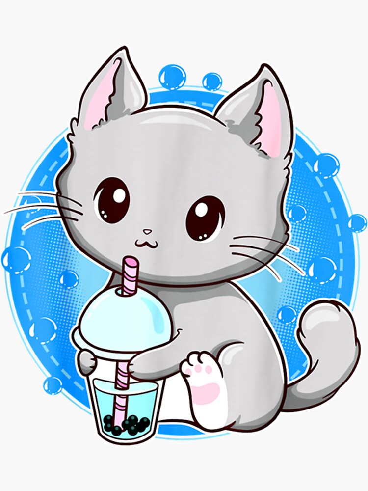 Amazoncom MegaUltraEpic Anime Kawaii Japanese Anime Cat Bubble TeaNeko  Kitty Throw Pillow 16x16 Multicolor  Home  Kitchen