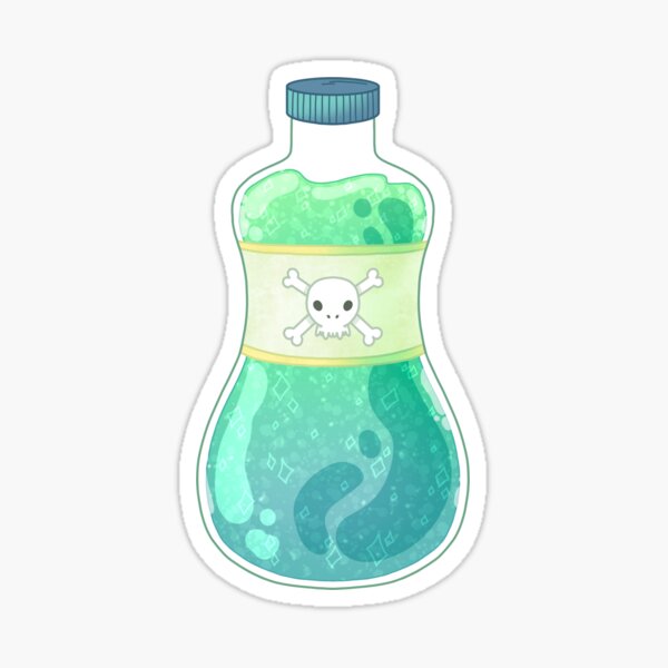 Premium Vector  Vial of poison venom sticker bottle of dangerous