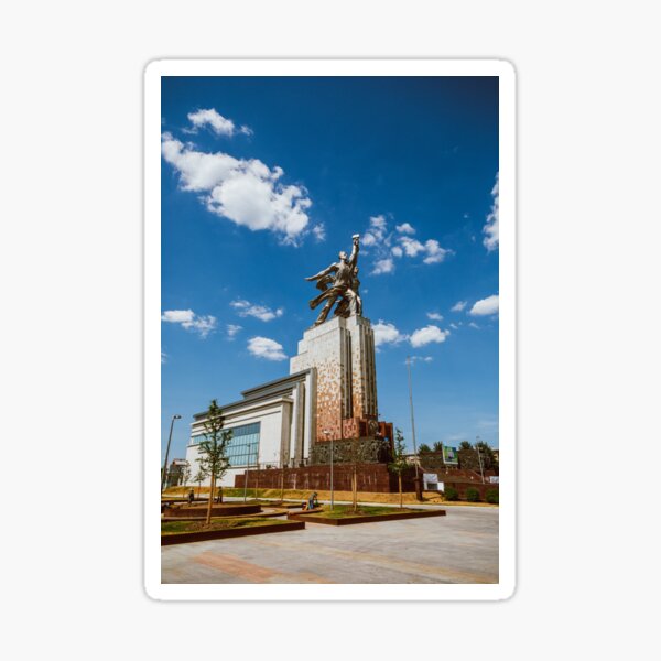 Worker and Kolkhoz Woman Monument - VDNKh, Moscow, Russia Sticker