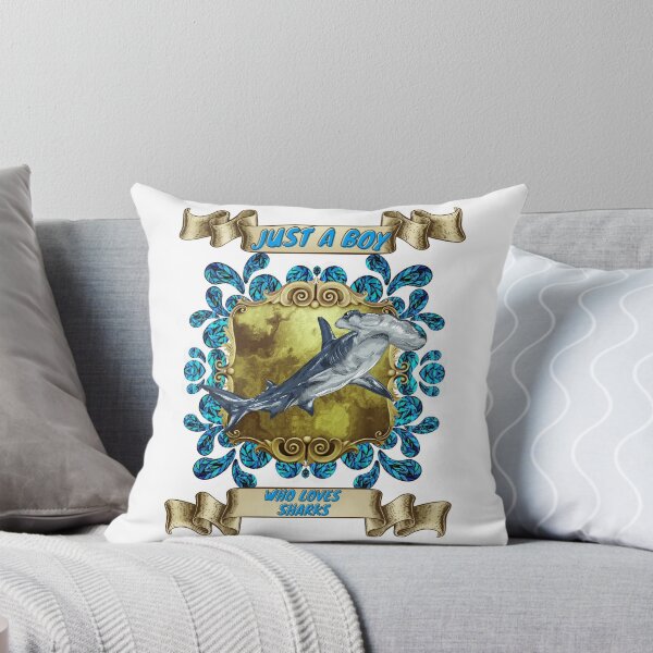 Item preview, Just a boy who loves sharks - Colorful compositions, art and animals, funny drawings designed and sold by AdvanceDesign.