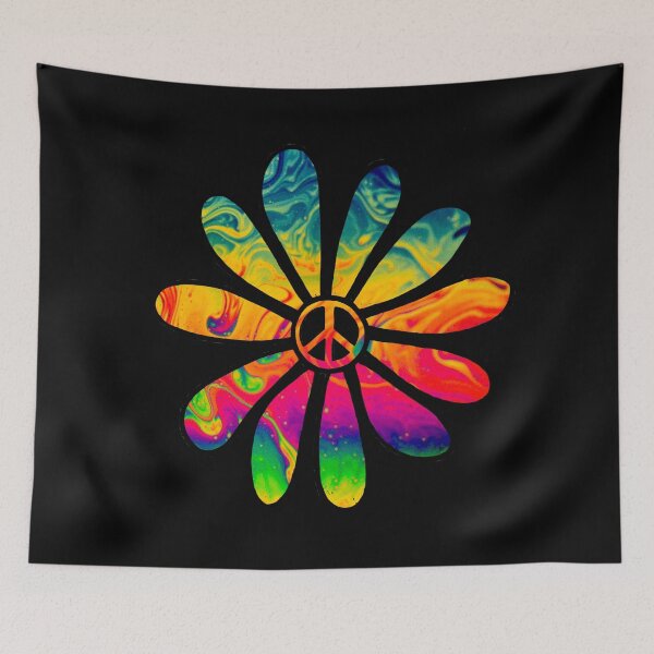 Item preview, Hippie Trippy Flower Power Peace Sign Psychedelic designed and sold by Swigalicious.
