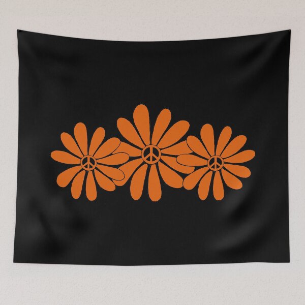 Item preview, Hippie Flower Power Peace Sign Orange designed and sold by Swigalicious.