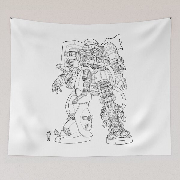 Item preview, Zaku II Outline designed and sold by MossLoves.