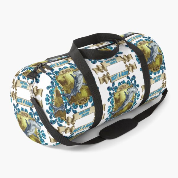 Item preview, Just a baby who loves sharks - Colorful compositions, art and animals, funny drawings designed and sold by AdvanceDesign.