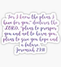 Jeremiah 29:11 Sticker