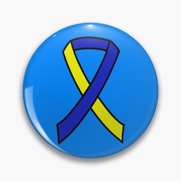 Item preview, Down Syndrome Awareness Ribbon Blue Background designed and sold by KTCreativeSide.
