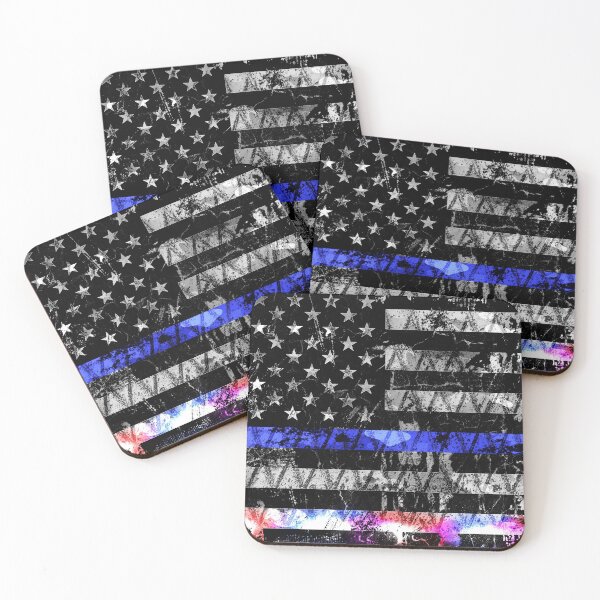 Item preview, Police Lights Thin Blue Line Flag designed and sold by Jared Davies.