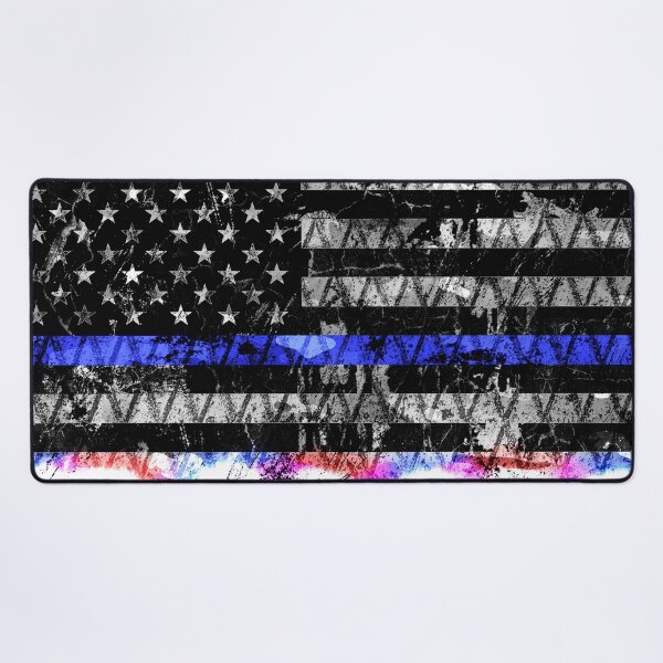 Item preview, Police Lights Thin Blue Line Flag designed and sold by Jared Davies.