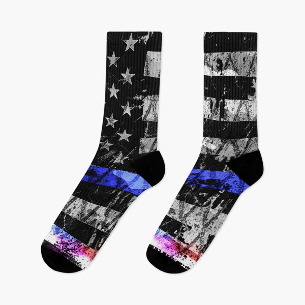 Item preview, Police Lights Thin Blue Line Flag designed and sold by Jared Davies.