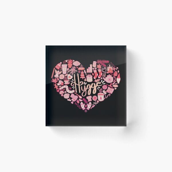 Item preview, Hygge Doodle Heart - Pink Ombré & Black designed and sold by EcoElsa.