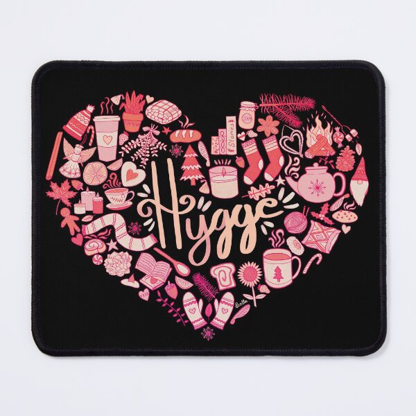 Item preview, Hygge Doodle Heart - Pink Ombré & Black designed and sold by EcoElsa.