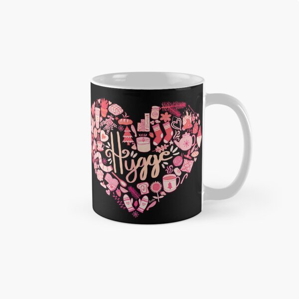 Item preview, Hygge Doodle Heart - Pink Ombré & Black designed and sold by EcoElsa.