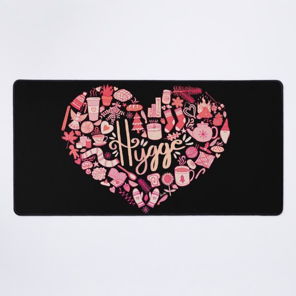 Item preview, Hygge Doodle Heart - Pink Ombré & Black designed and sold by EcoElsa.