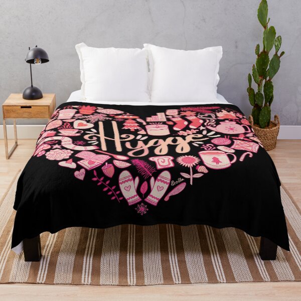 Item preview, Hygge Doodle Heart - Pink Ombré & Black designed and sold by EcoElsa.