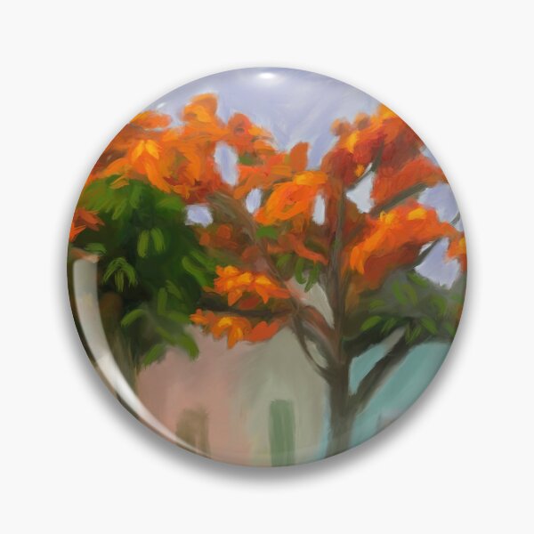 Item preview, Flamboyan trees with bright red orange blooms designed and sold by Jane Domenech.