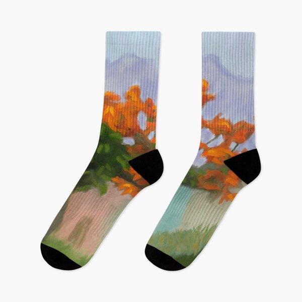 Item preview, Flamboyan trees with bright red orange blooms designed and sold by Jane Domenech.