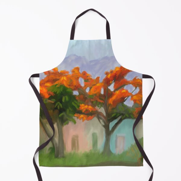 Item preview, Flamboyan trees with bright red orange blooms designed and sold by Jane Domenech.