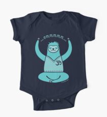Om Yoga Sloth - blue One Piece - Short Sleeve