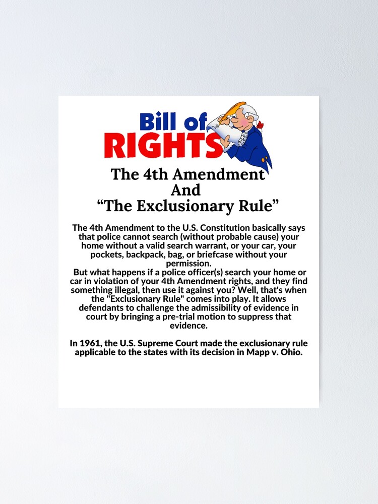 The 4th Amendment And The Exclusionary Rule In Brief Poster sites