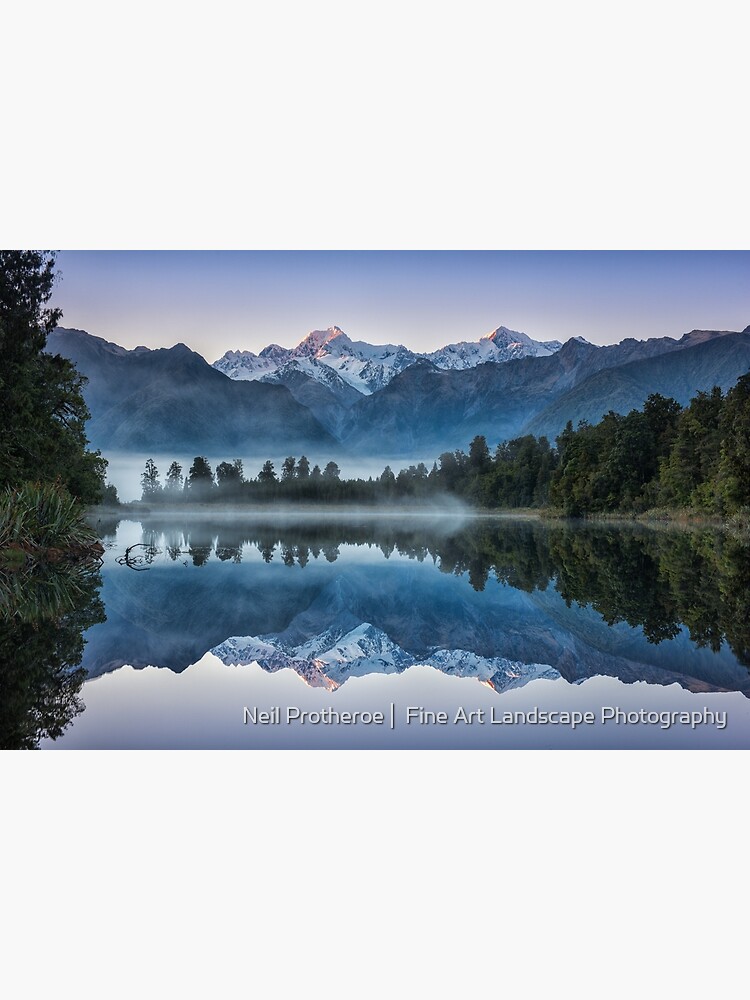 "Lake Matheson Morning Twilight" Canvas Print for Sale by nprotheroe