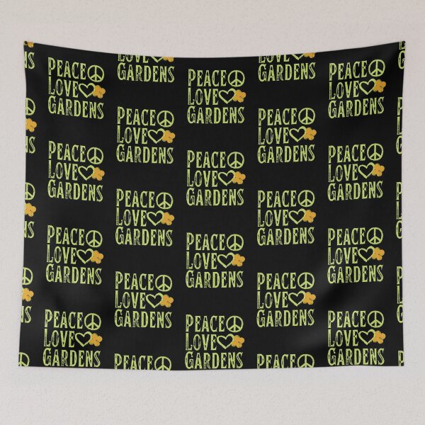 Item preview, Peace Love Gardens Grunge Text Design designed and sold by EarthArtDesigns.