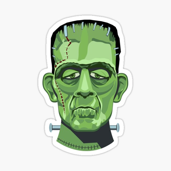 Frankenstein's Monster Horror Head Sticker