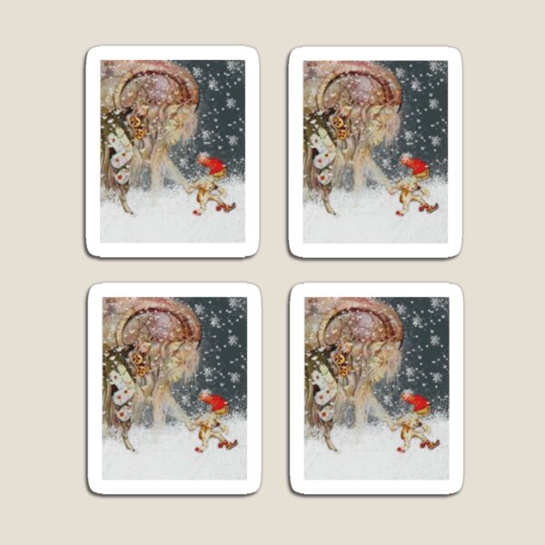 Item preview, Yule Goat and Elf Sticker designed and sold by TheWitchsWolf.