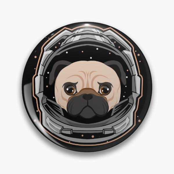 Item preview, cute pug dog astronaut in space designed and sold by alaechamlal.