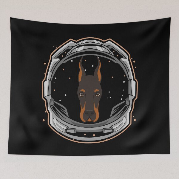 Item preview, cute doberman dog astronaut in space designed and sold by alaechamlal.