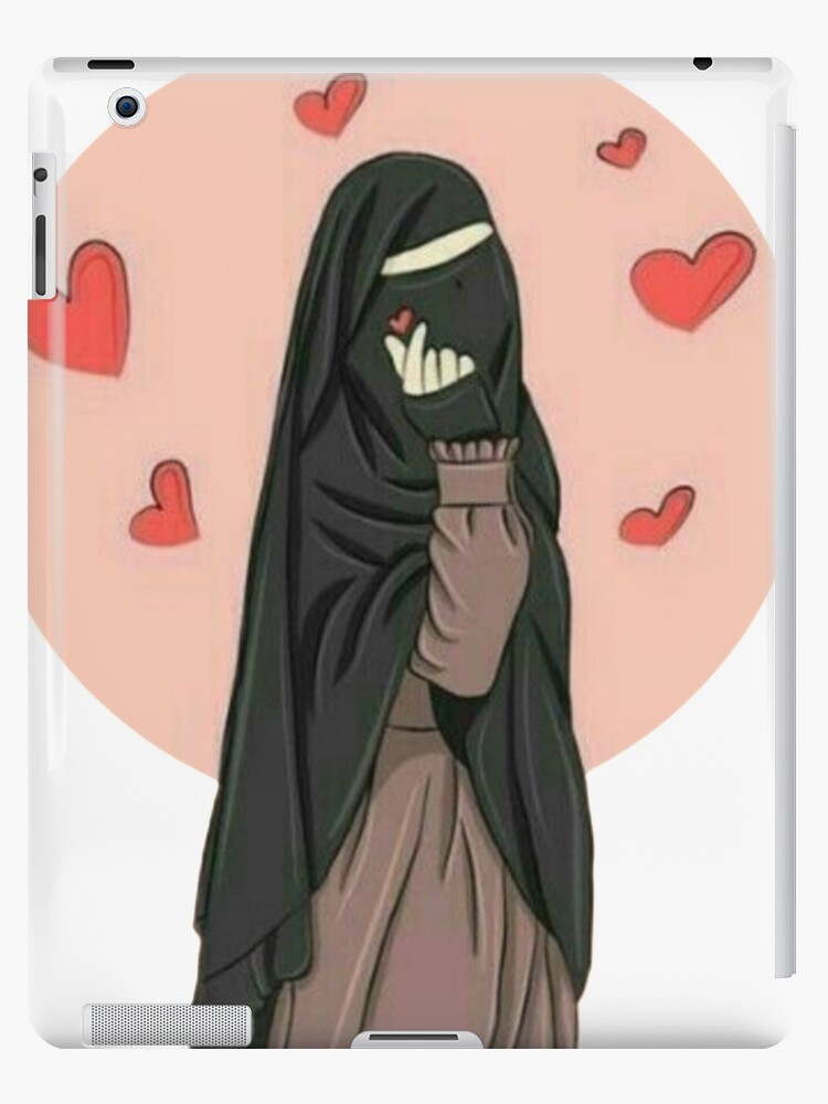 Beautiful Girl in Hijab Cartoon iPad Case & Skin for Sale by
