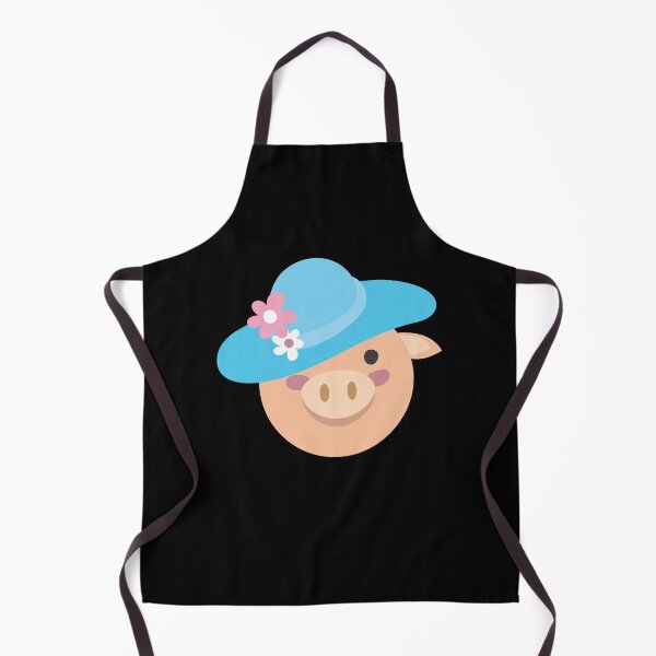 Item preview, piggy face in a blue sun hat designed and sold by jazzydevil.