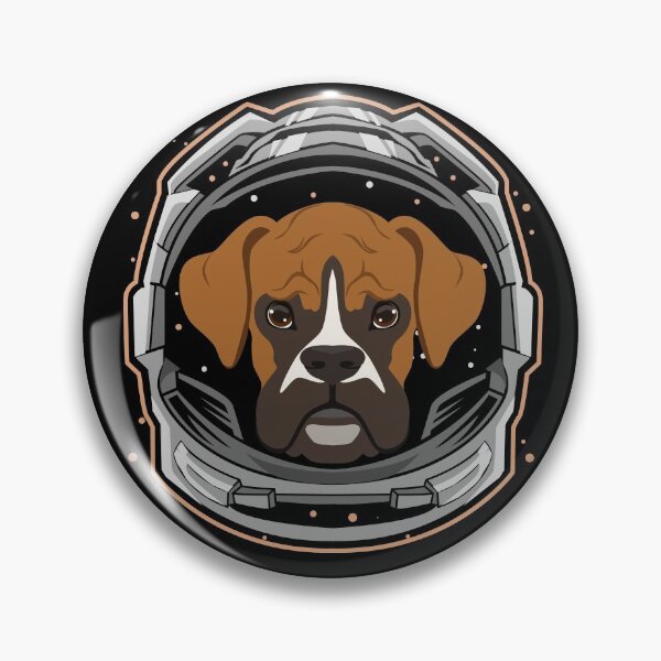Item preview, cute boxer dog astronaut in space designed and sold by alaechamlal.