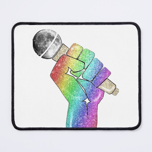 Item preview, Rainbow Fist Hand with Moon Microphone Music designed and sold by Jolly-Yosei.
