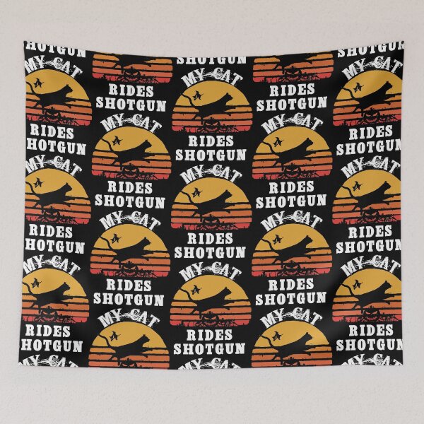 Item preview, My Cat Rides Shotgun Funny Halloween Cat Lover Essential designed and sold by Zeeprint ★★★★★.
