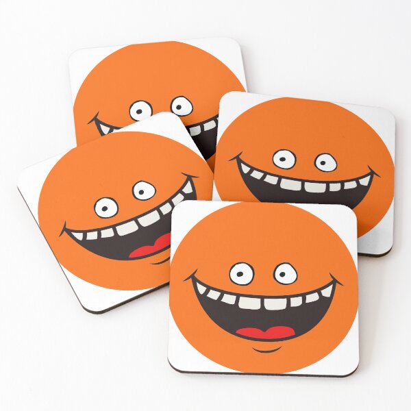 Item preview, orange with a smiley face designed and sold by bohemedesign.