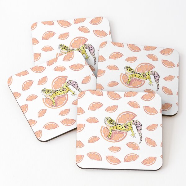 Item preview, Leopard Gecko with Fruit Pattern  designed and sold by InkedMongoose.