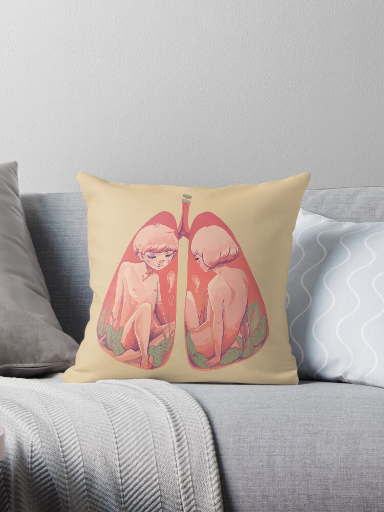Thumbnail 1 of 4, Pillow, Between Two Lungs designed and sold by nimosa.