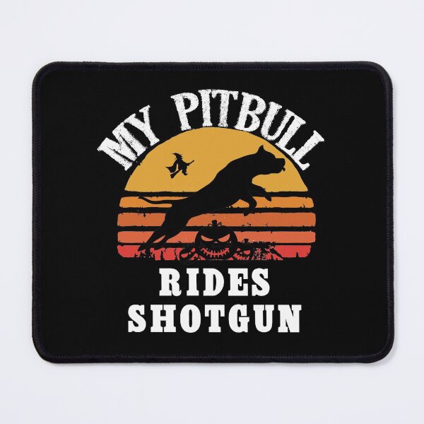 Item preview, My Pitbull Rides Shotgun Funny Halloween Pitbull Lover Essential designed and sold by Zeeprint ★★★★★.