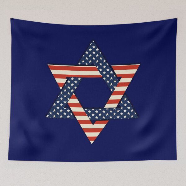 Artikelvorschau, Davidstern und amerikanische Flagge, jüdisches patriotisches Geschenk entworfen und verkauft von levsal.