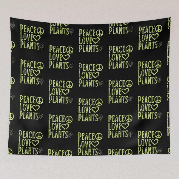 Item preview, Peace Love Plants Grunge Text Design designed and sold by EarthArtDesigns.