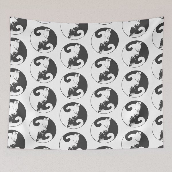 Artikelvorschau, Katze schwarz-weiß Ying-Yang entworfen und verkauft von Creativeart1974.