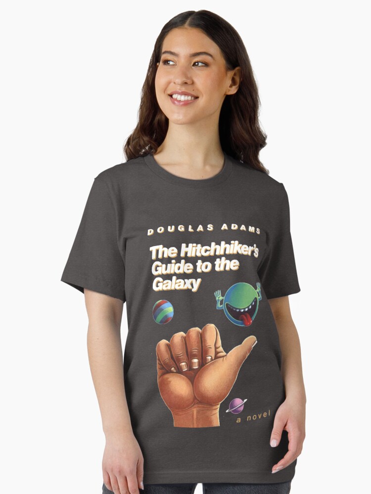 Women's T-Shirts [Out of Print] Douglas Adams / The Hitchhiker's Guide to the Galaxy Relaxed Fit Tee (Black) (Womens) The Hitchhiker's Guide to the Galaxy women's relaxed fit