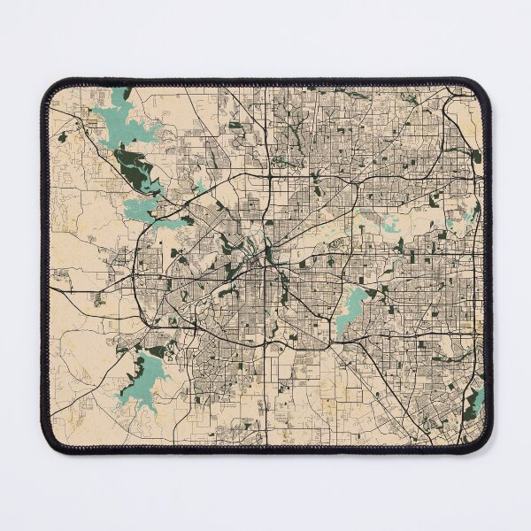 Item preview, Fort Worth City Map of Texas, USA - Vintage designed and sold by deMAP.