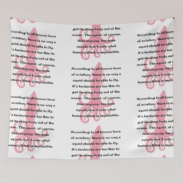 Item preview, Squid Can Fly Bee Movie Meme designed and sold by lovelylavenderJ.