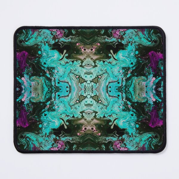 Teal Pink Psychedelic Fantasy by Electric Kitty Mouse Pad