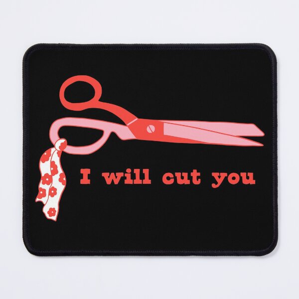 Item preview, I will cut you - Quilting sewing fabric scissors designed and sold by wildhunt.